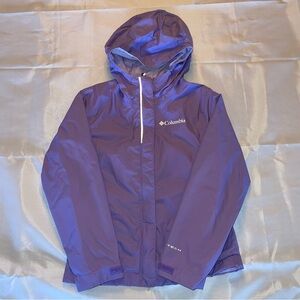 Columbia Girls Size XS waterproof Rain Jacket Purple